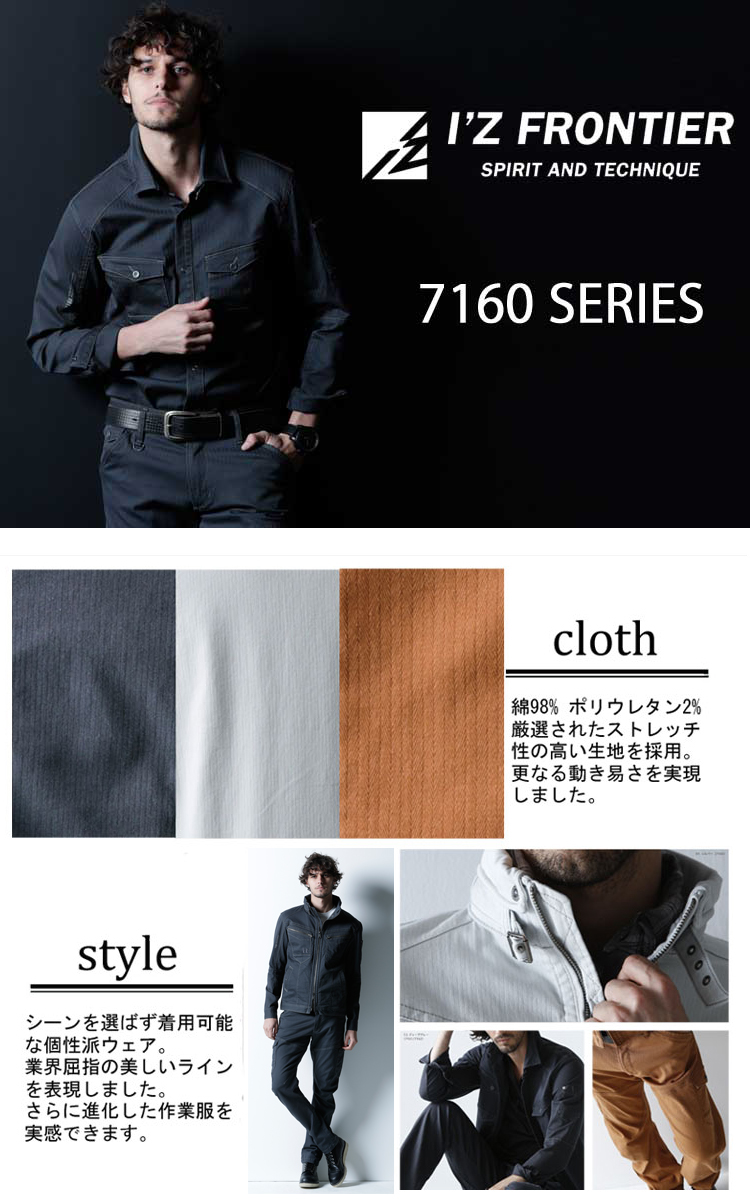 洋服雑貨 アイズフロンティア7160ワークジャケット｜作業服・作業着の総合