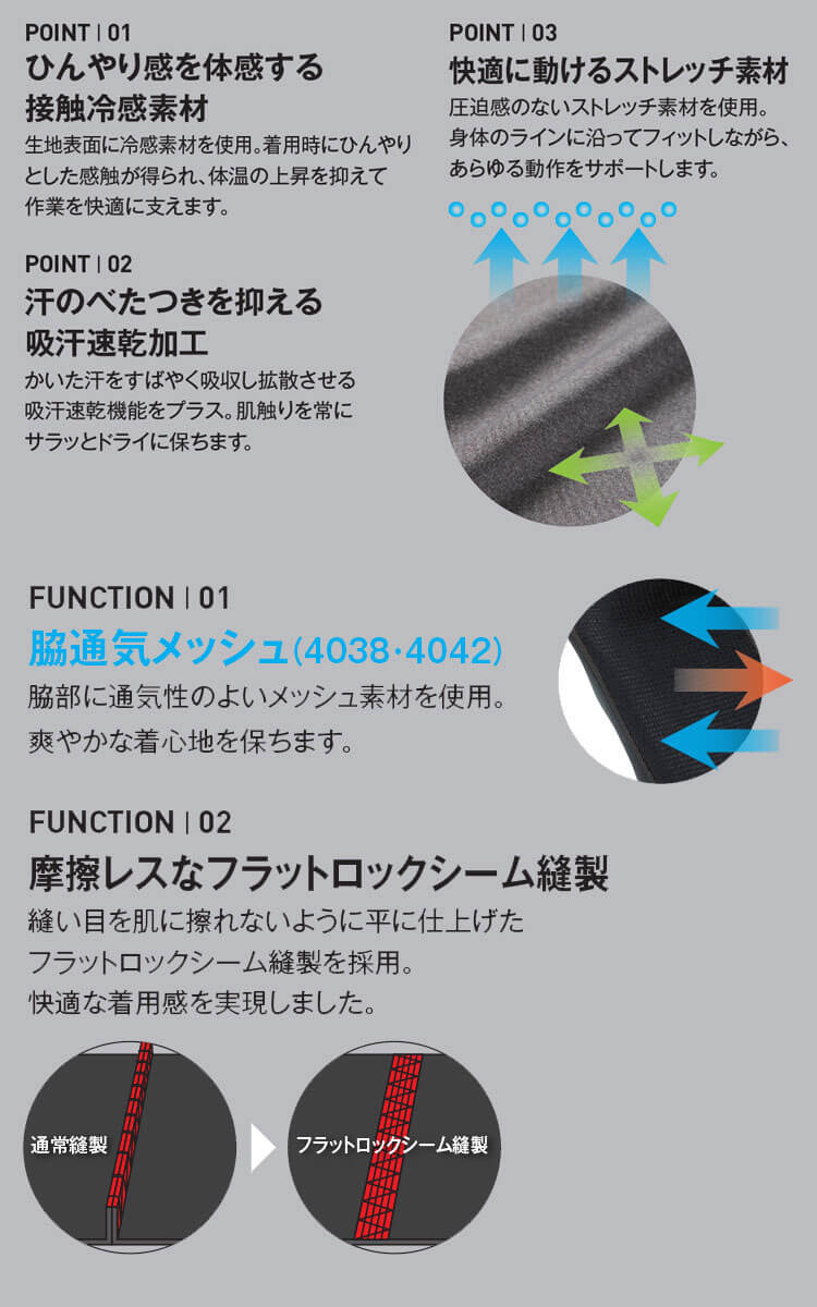 バートル 4038 クールフィッテッド｜作業服・作業着の総合通販専門店【ミチオショップ】