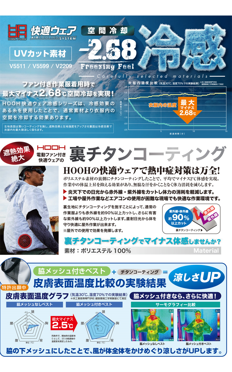 楽天市場】鳳皇 V5577 フルハーネス対応冷感半袖ブルゾン