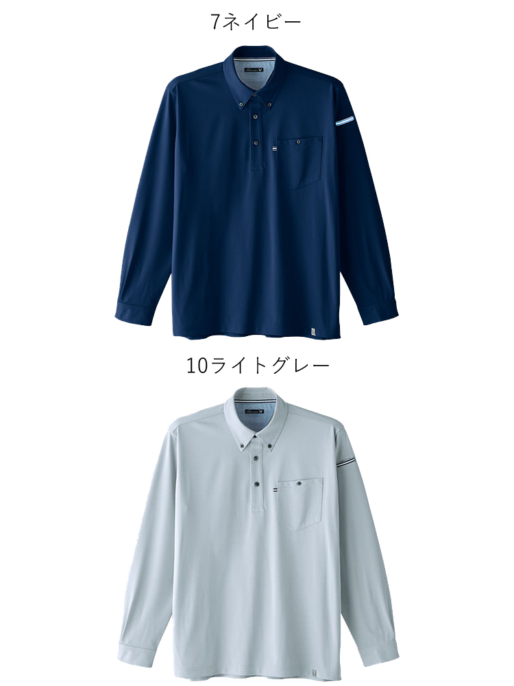 作業服 ASAHICHO 旭蝶 長袖ポロシャツ 0024 春夏｜作業服・作業